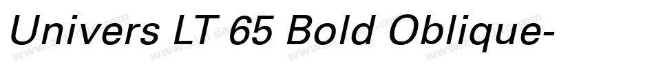 Univers LT 65 Bold Oblique字体转换